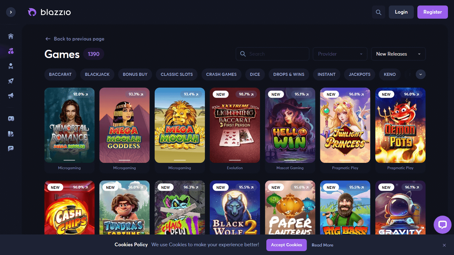 Review of Blazzio Casino